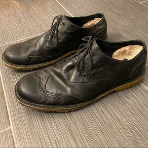UGG black leather Bristol Oxford shoe size 10.5